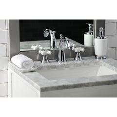Bathroom Faucet, Naples, Two-Handle Widespread in Polished Chrome