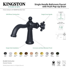 Bathroom Faucet, Nautical, Single-Handle, 1-Hole Deck Mount, Polished Chrome