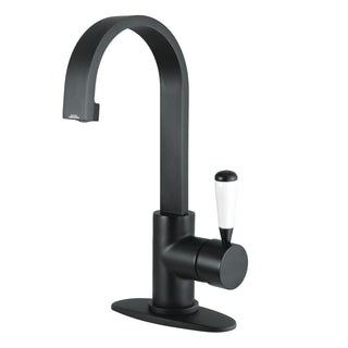 Bathroom Faucet, Paris, One-Handle 1-Hole with Push Pop-Up Drain in Matte Black