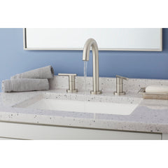 Bathroom Faucet, Parma, Widespread, 2-Handle, Brushed Nickel
