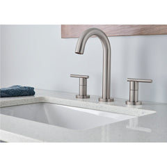 Bathroom Faucet, Parma, Widespread, 2-Handle, Brushed Nickel