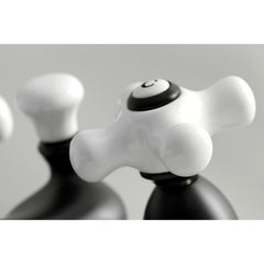 Bathroom Faucet, Restoration, 4-Inch Centerset with Cross Handles in Matte Black
