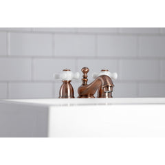 Bathroom Faucet, Restoration, Two-Handle Mini-Widespread in Antique Copper