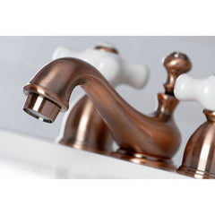 Bathroom Faucet, Restoration, Two-Handle Mini-Widespread in Antique Copper