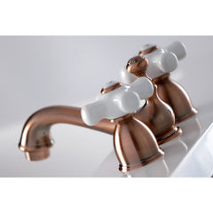 Bathroom Faucet, Restoration, Two-Handle Mini-Widespread in Antique Copper