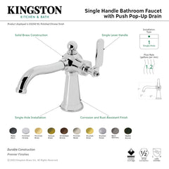 Bathroom Faucet, Tulare, One-Handle 1-Hole in Brushed Brass