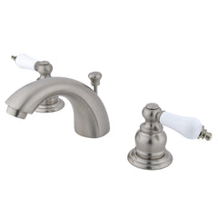 Bathroom Faucet, Victorian, Two-Handle Mini-Widespread in Brushed Nickel
