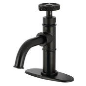 Bathroom Faucet, Webb, Single-Hole One-Handle with Pop-Up Drain in Matte Black