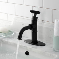 Bathroom Faucet, Webb, Single-Hole One-Handle with Pop-Up Drain in Matte Black