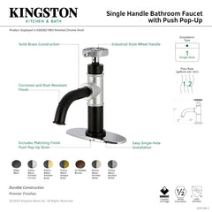 Bathroom Faucet, Webb, Single-Hole One-Handle with Pop-Up Drain in Matte Black
