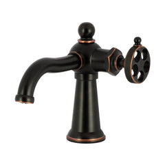 Bathroom Faucet, Wendell, Single-Hole with Knurled Handle in Naples Bronze