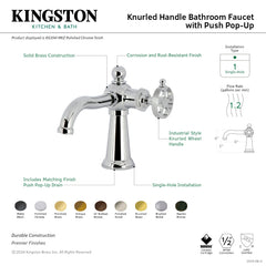 Bathroom Faucet, Wendell, Single-Hole with Knurled Handle in Naples Bronze