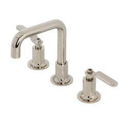 Bathroom Faucet, Whitaker, Deck Mount, Brass, Polished Nickel