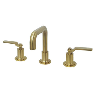 Bathroom Faucet, Whitaker, Two-Handle Widespread in Brushed Brass