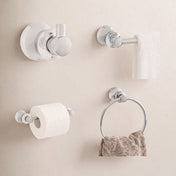 Bathroom Hardware Set, 4-Piece, with Towel Bar and Ring in Chrome
