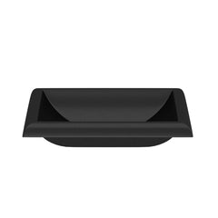Bathroom Sink, NativeStone, Rectangular, Drop-In, Concrete, Charcoal