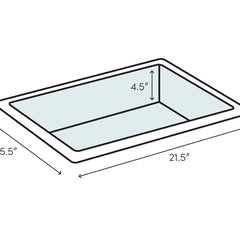 Bathroom Sink, NativeStone, Rectangular, Drop-In, Concrete, Charcoal