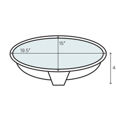 Bathroom Sink, Tolosa, Oval, Dual-Mount, Concrete, Slate
