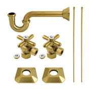 Bathroom Sink Trim Kit, Trapeze, with P-Trap in Brushed Brass