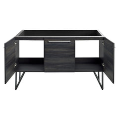 Bathroom Vanity Cabinet, Annecy, 60 in, 2 Doors 1 Drawer in Black Walnut