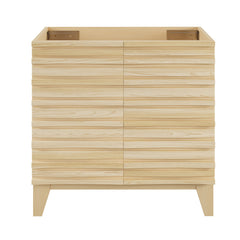 Bathroom Vanity Cabinet, Cascade, 30 Inch Freestanding in Natural Oak