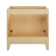 Bathroom Vanity Cabinet, Cascade, 30 Inch Freestanding in Natural Oak