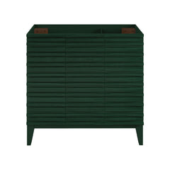 Bathroom Vanity Cabinet, Cascade, 36 Inch Freestanding with 3 Doors in Green Oak