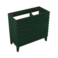 Bathroom Vanity Cabinet, Cascade, 36 Inch Freestanding with 3 Doors in Green Oak