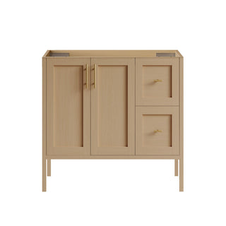 Bathroom Vanity Cabinet, Forme, 36 in Modular Freestanding in Natural Oak