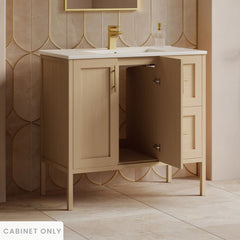 Bathroom Vanity Cabinet, Forme, 36 in Modular Freestanding in Natural Oak
