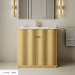 Bathroom Vanity Cabinet, Lafayette, 36 Inch Freestanding in Natural Oak