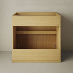 Bathroom Vanity Cabinet, Lafayette, 36 Inch Freestanding in Natural Oak