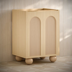 Bathroom Vanity Cabinet, Plaisir II, Freestanding, 24 Inch, Natural Oak