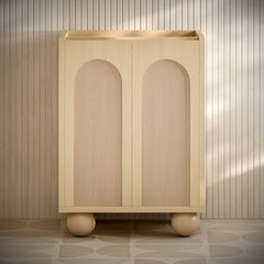 Bathroom Vanity Cabinet, Plaisir II, Freestanding, 24 Inch, Natural Oak