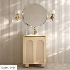 Bathroom Vanity Cabinet, Plaisir II, Freestanding, 24 Inch, Natural Oak
