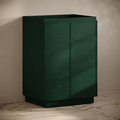 Bathroom Vanity Cabinet, St. Tropez, 24-Inch Freestanding in Green Oak