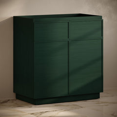 Bathroom Vanity Cabinet, St. Tropez, 36 Inch Freestanding in Green Oak
