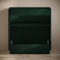 Bathroom Vanity Cabinet, St. Tropez, 36 Inch Freestanding in Green Oak
