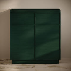 Bathroom Vanity Cabinet, St. Tropez, 36 Inch Freestanding in Green Oak
