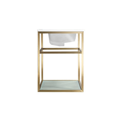 Bathroom Vanity, Pierre, 30 in., Single Sink, Open Shelf, Gold