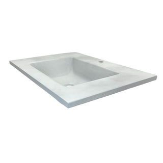 Bathroom Vanity Top, KonKrete, Single Sink in Gray Concrete