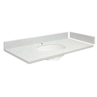 Bathroom Vanity Top, Madison, Undermount Sink, 28.25 Inch, Milan White