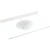 Bathroom Vanity Top with Sink, 31 In. Single Bowl in Tahiti White