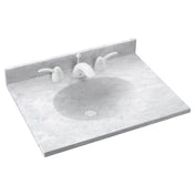 Bathroom Vanity Top, Single Sink, Solid Surface, 19 In., Ice