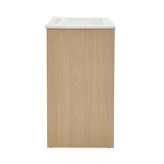 Bathroom Vanity, Virage, 24 In with 3-Hole Ceramic Sink Top in Brown Oak