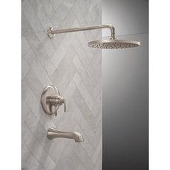 Bonacci 17 Series Dual-Function Rain Bathtub and Shower Faucet Set, Stainless Rainfall Shower Head and Handle Set, Valve Trim, Lumicoat Stainless (Valve Not Included) | product photo