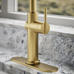 Kohler Crue Single Handle Pull Down Kitchen Faucet with Three-Function Pull Down Sprayer | detail photo