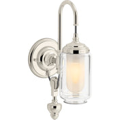 Artifacts 1 Light Wall Sconce in Polished Nickel