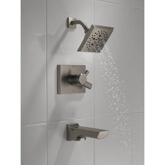 Pivotal® Tub and Shower Faucet Trim Kit with H2Okinetic® Technology in Lumicoat Black Stainless | product photo