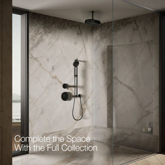Kohler Statement 2.5 GPM Round 12 in. Rainhead with Katalyst Air-Induction Technology in Matte Black | product photo